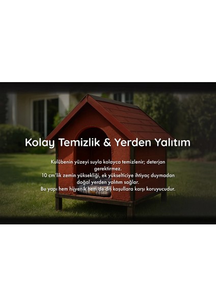 Mars Small Küçük Irk Hafif Beton Köpek Kulübesi – Premium Koku Yapmaz, Parazit Barındırmaz, Doğal Izolasyonlu -Pet On Life