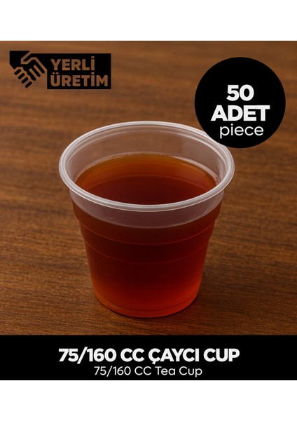 Plastik çay bardağı 75/160 cc Çaycı Cup Pp 2,2 gr - 50 Adet modelleri