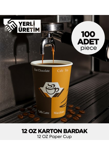 Karton Bardak 12 Oz 100 Adet