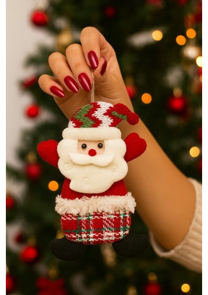 3'lü Peluş Karakterlerle Eğlenceli Yeni Yıl Dekoru Noel Figürleri Yılbaşı Ağaç Süsleri 17 cm x 11 cm fırsatları