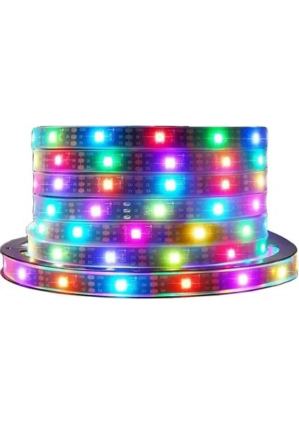 WS2812B Adreslenebilir Rgb Şerit LED - 144 LED - IP30 - (5m - 720 Led) fiyatları