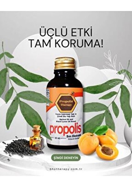 Kayısı Çekirdeği ve Çörek Otu Yağı Bazlı Propolis Ekstraktı 30 ml Helal Ürün indirimleri