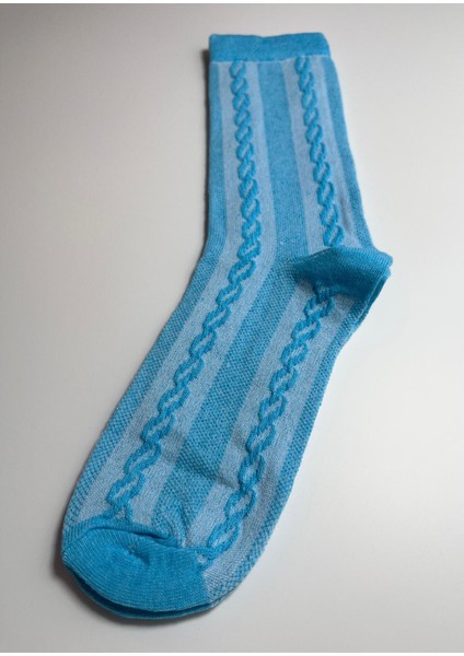 Pamuklu Kabartmalı Renkli Kadın Çorap 2 Çift fiyatları