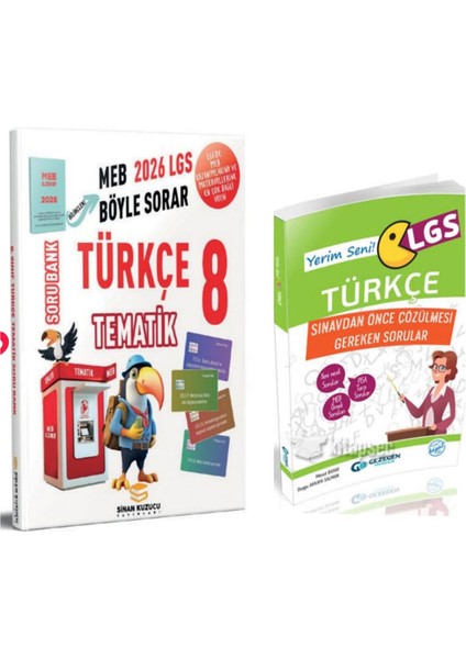 2026 8. Sınıf Türkçe Tematik Soru Bankası ve Lgs Yerim Seni Türkçe
