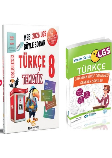 2026 8. Sınıf Türkçe Tematik Soru Bankası ve Lgs Yerim Seni Türkçe fiyatları
