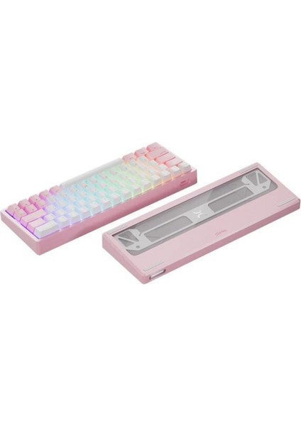 Xpunk 63 Pembe %60 Gateron Jade Gaming Manyetik Switch 8k Hz Hall Effect Rgb Ingilizce Mekanik Gaming Klavye fırsatları
