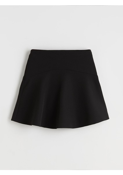 Yeni Sezon Beli Lastikli Mini Kloş Şortlu Etek