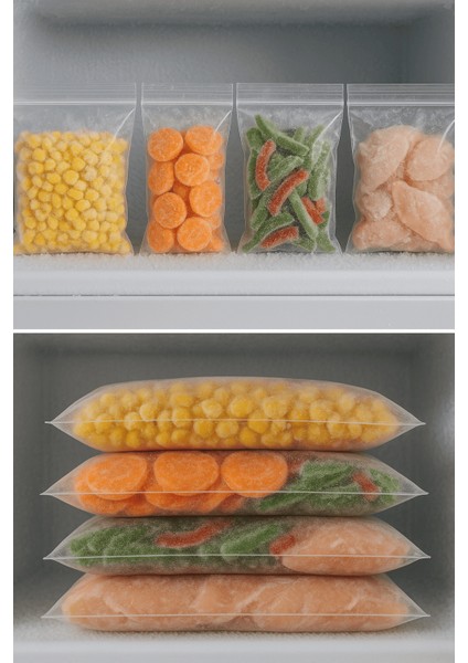 Kilitli Şeffaf Saklama Torbası Buzdolabı Gıda Çerez Bakliyat Kına Hediyelik Poşet 29,5X23 cm 50 Adet modelleri