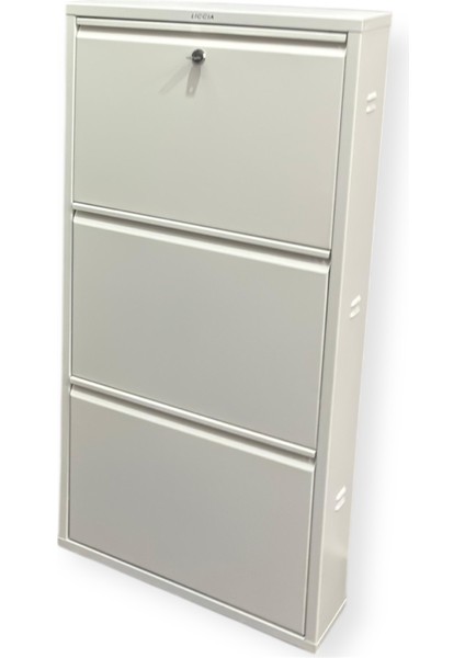 Metal Ayakkabılık 3 Lü Beyaz Kilitli Model fiyatları