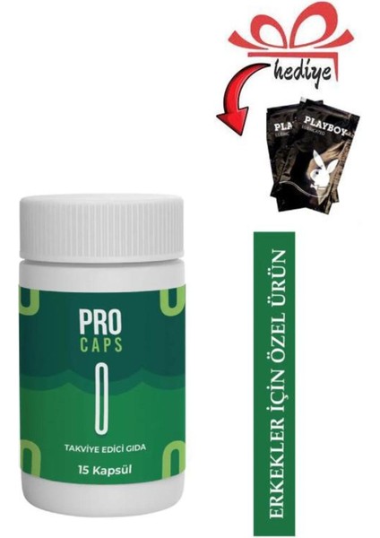 Pro Caps Erkeklere Özel Destekleyici 15'li + Kayganlaştırıcı Jelle