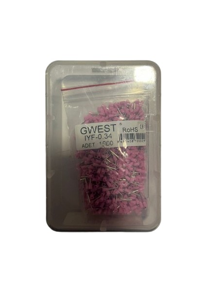 Izoleli Kablo Yüksüğü Iyf-0,34 Pembe Adet 1000