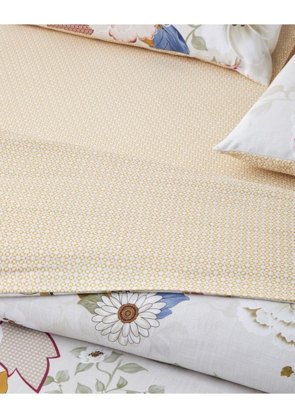 Bloomora Dijital Baskılı Kolay Ütülenir Tek Kişilik Nevresim Takımı 160X220 cm Bej-Sarı modelleri