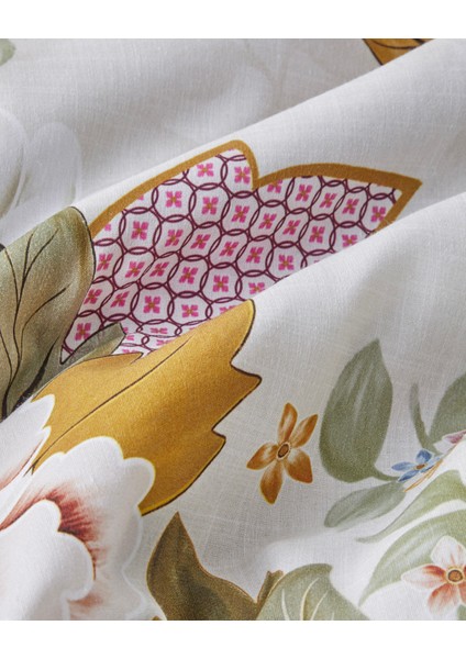 Bloomora Dijital Baskılı Kolay Ütülenir Tek Kişilik Nevresim Takımı 160X220 cm Bej-Sarı indirimleri