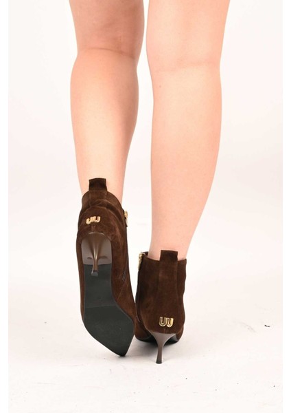 Bağcıksız Fermuarlı Neolit Taban Hakiki Deri Ince Topuklu Bot 337-2308 Kadın Bot fırsatları