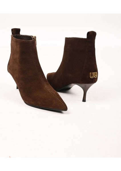 Bağcıksız Fermuarlı Neolit Taban Hakiki Deri Ince Topuklu Bot 337-2308 Kadın Bot