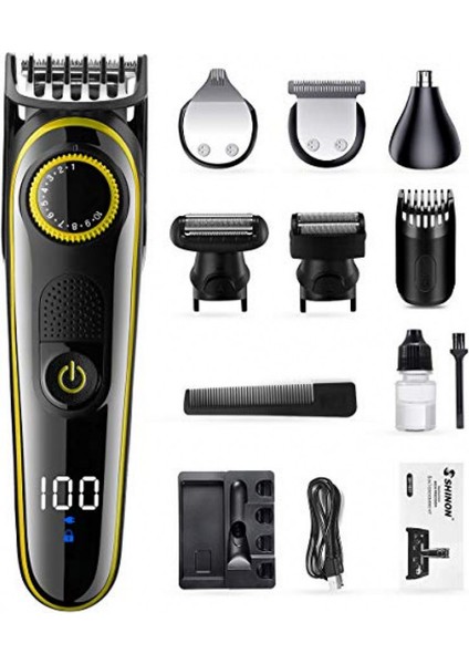 5in1 Fonksiyonlu Turbo Motorlu Saç Sakal Kesme Tıraş Makinesi Burun Kulak Ense Favori Tüm Vücut (5361)