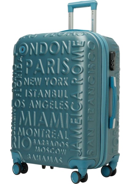 Lugano -B Abs 5pr Mavi Unisex Büyük Boy Valiz fiyatları