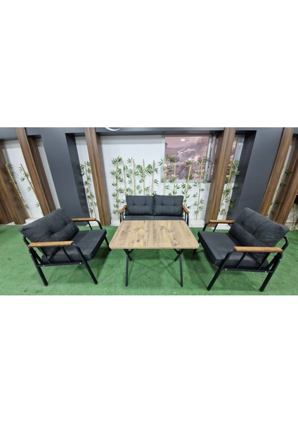 Erciyes Model 2+1+1+Çapraz Masa Takımı / Bahçe, Balkon Mobilyası /balkon Seti