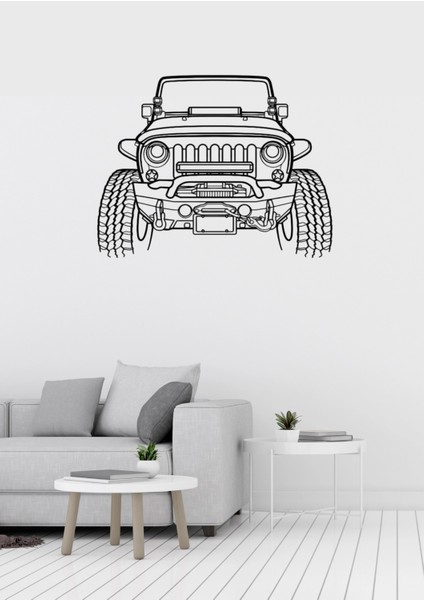 Jeep Wrangler Desenli Dekoratif Metal Duvar Süsü