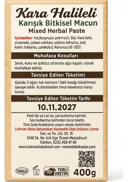 Kara Halile'li Bitkisel Macun modelleri