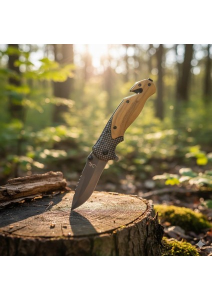 Browning Yarı Otomatik Taktiksel Profesyonel Ahşap Saplı Outdoor Çakı fiyatları