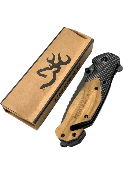 Browning Yarı Otomatik Taktiksel Profesyonel Ahşap Saplı Outdoor Çakı modelleri