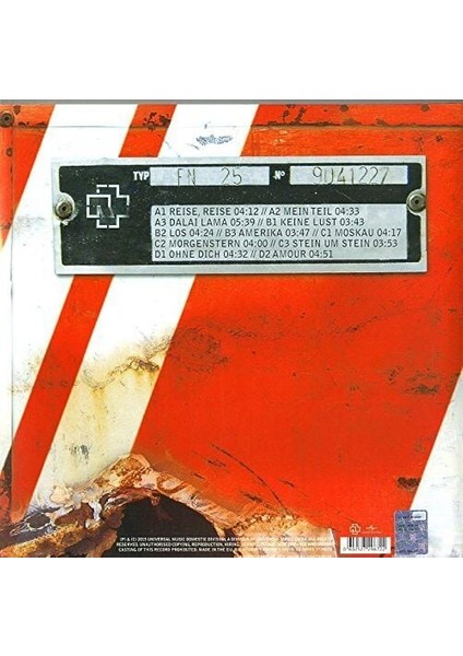 Rammstein Reise, Reise (Remastered) Double Lp Plak fiyatları
