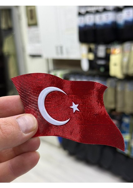 3D Türk Bayrağı Plastik Arma Patch (Peç) Arkası Cırtlı Çanta Arma Mont Arma Patch