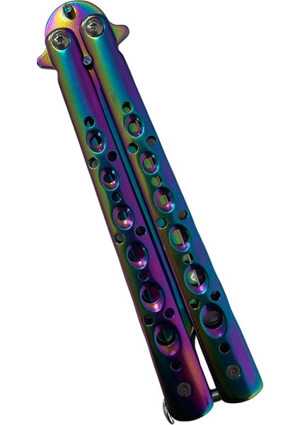 Koleksiyonluk Hediyelik Gökkuşağı Renkli Tanto Model Sallanabilir Çakı modelleri