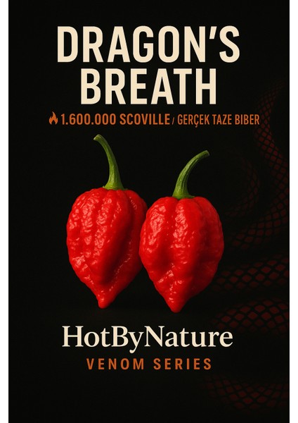 Dragons Breath Pepper / 2.5 Milyon Scoville - Gerçek Taze Acı Biber