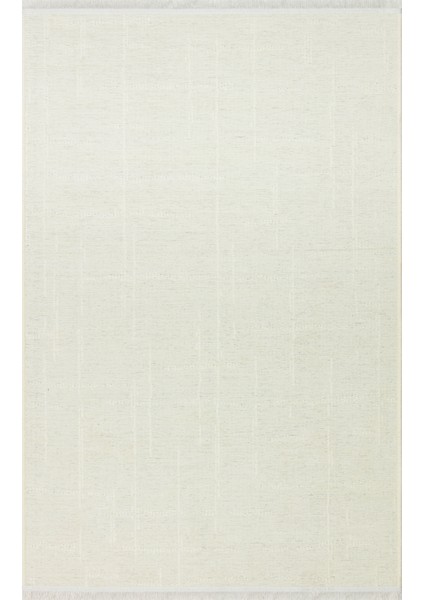 Liza Kilim Liz 02 White Yumuşak Tuşeli Çamaşır Makinesinde Yıkanabilen Kaymaz Tabanlı Şık Kilim