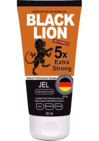 Süper Black Lion Gel 5x Erkeklere Şekillendiricili Sertleştiricili Büyütücülü Krem 50ML