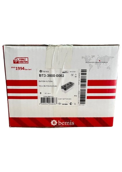 Üçlü Buton Kutusu BT3-3000-0002 Adet 8