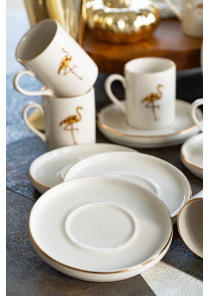 Flamingo 12 Parça 6 Kişilik Porselen Kahve Fincan Takımı modelleri