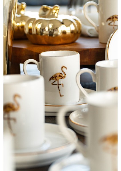 Flamingo 12 Parça 6 Kişilik Porselen Kahve Fincan Takımı fırsatları