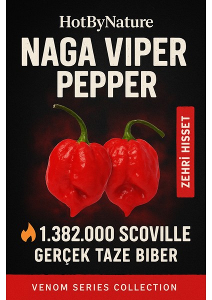 Naga Viper / 900.000 – 1.4 M Scoville - Gerçek Taze Acı Biber