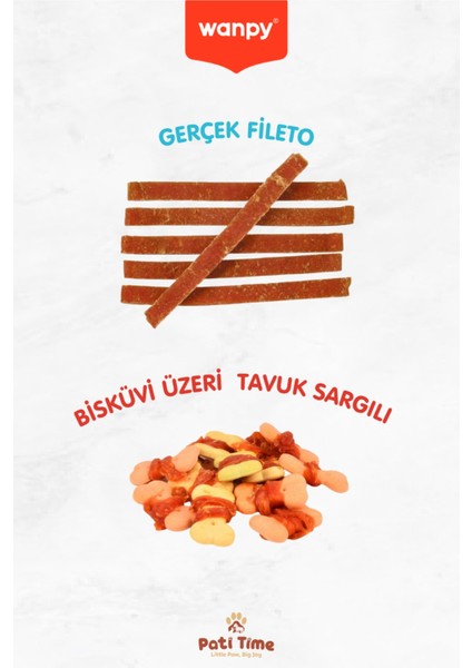 2li Set - Dana Biftek Dilimleri ve Ödül Bisküvisi Tavuk Sargılı Köpek Ödül Maması Köpek Ödülü 100 gr fiyatları