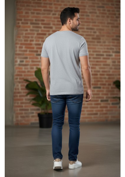 Erkek Sıfır Yaka Baskılı Tshirt modelleri