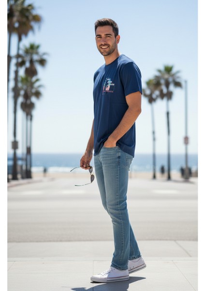 Erkek Sıfır Yaka Baskılı Tshirt fiyatları