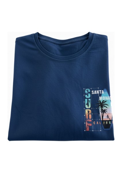 Erkek Sıfır Yaka Baskılı Tshirt indirimleri