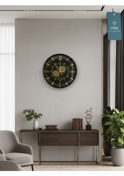 Vespora | Metal Çark Mekanizmalı Antik Duvar Saati, Ev Saati, Ofis Saati 60 x 60 cm fırsatları