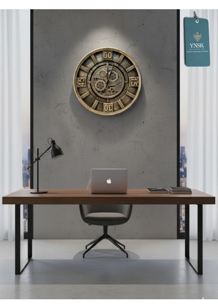 Varona | Metal Çark Mekanizmalı Antik Duvar Saati, Ev Saati, Ofis Saati 60 x 60 cm fiyatları