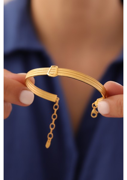 14 Ayar Altın V Detaylı Trabzon Hasır Kelepçe modelleri