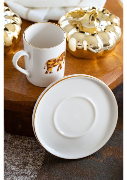Origami Fil 12 Parça 6 Kişilik Porselen Kahve Fincan Takımı fiyatları