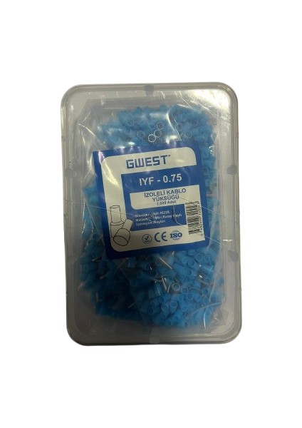 Izoleli Kablo Yüksüğü Iyf-0,75 Mavi Adet 1000
