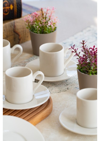 Hayal 12 Parça 6 Kişilik Porselen Kahve Fincan Takımı