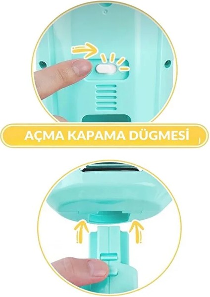 Pilli Çekiş Yapan 360° Döner Başlıklı Dikey Süpürge Toz Hazneli Eğitici Sesli Süre Ayarlı fırsatları