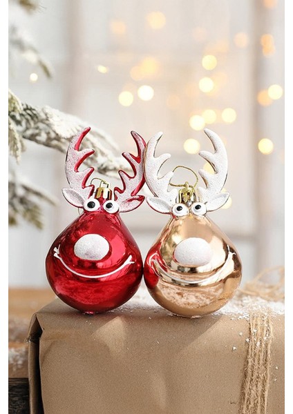 Yılbaşı Süsü Altın Geyik Figürlü Yılbaşı Ağacı Süsü Noel Dekoru Parlak Sevimli Noel Süsü Ağaç fiyatları