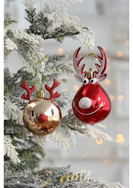 Yılbaşı Süsü Altın Geyik Figürlü Yılbaşı Ağacı Süsü Noel Dekoru Parlak Sevimli Noel Süsü Ağaç indirimleri