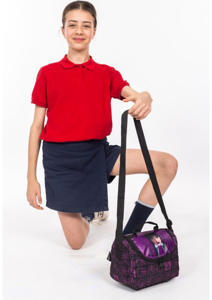 Lisanslı Wednesday Temalı Kız Çocuk Beslenme Çantası